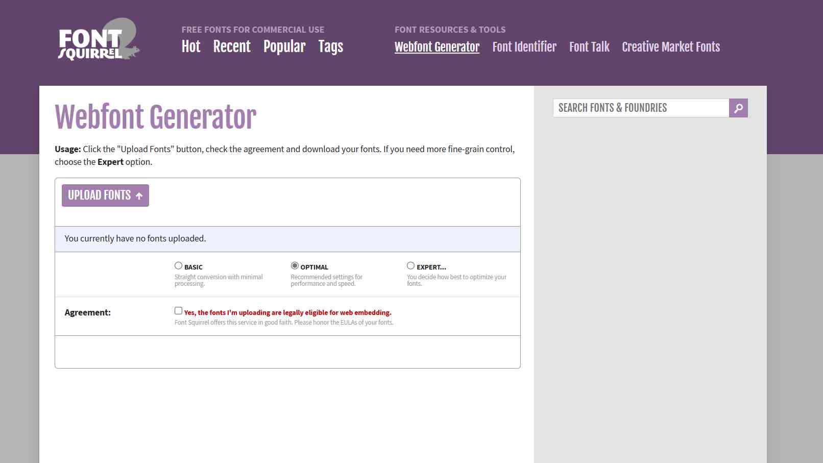 fontsquirrel在线字体转换