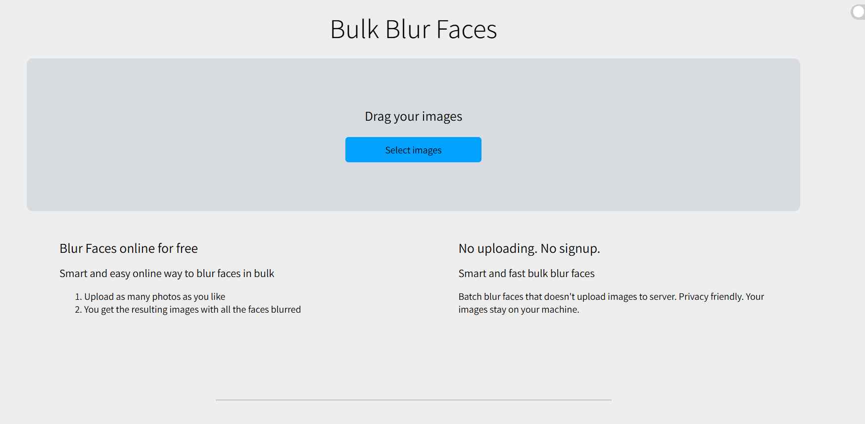Bulk Blur Faces